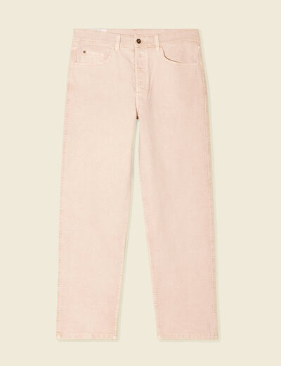 Jeans relax 5 poches rose homme