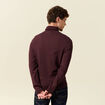 Pull droit court manches longues bordeaux homme