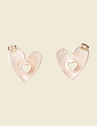 Boucles d'oreilles pendantes couleur or femme