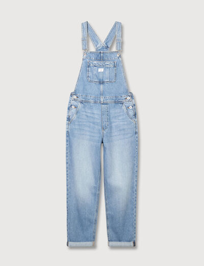 Salopette en jean denim stone femme
