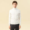 Pull droit court manches longues ecru homme