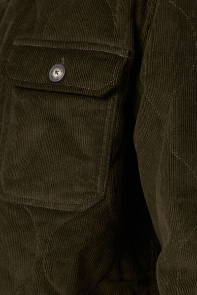 Surchemise éco-responsable vert kaki homme