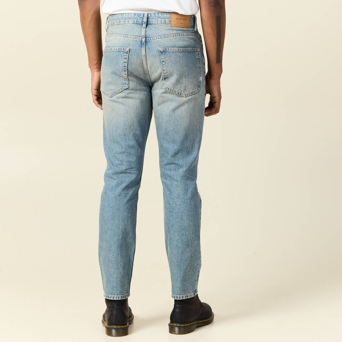 Jeans straight taille tapered denim dirty homme