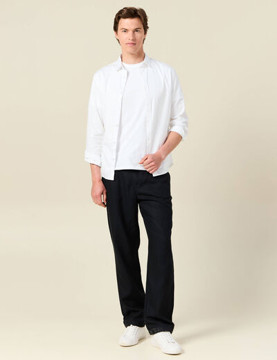 Pantalon chino straight noir homme