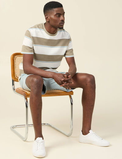 T-shirt manches courtes vert kaki homme