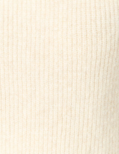 Pull manches longues creme femme