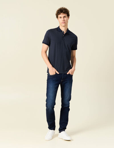 Polo éco-responsable bleu marine homme