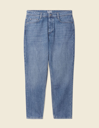 Jeans straight tapered denim used homme
