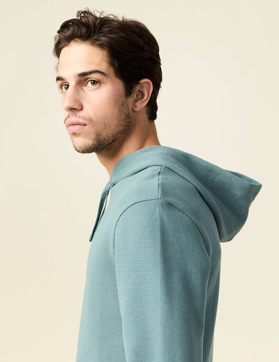 T-shirt à capuche vert foncé homme