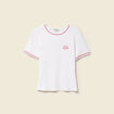 Short ajusté court manches courtes blanc femme