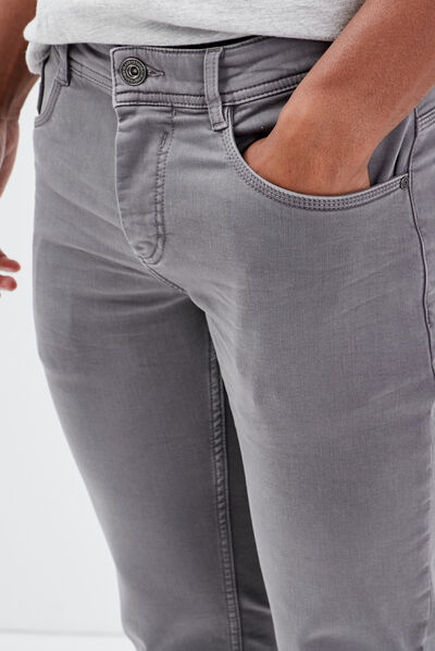 Jeans straight homme denim gris homme