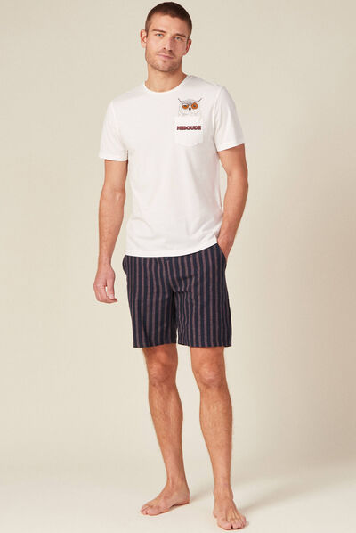 Pyjama éco-responsable ecru homme