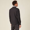 Chemise manches longues gris fonc&eacute; homme