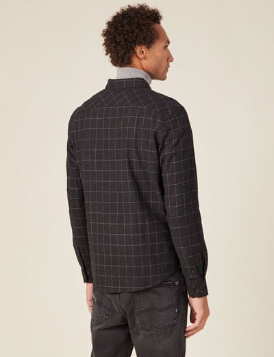 Chemise manches longues gris foncé homme