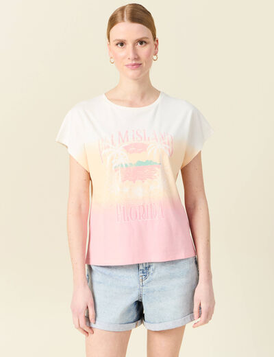 T-shirt éco-responsable rose pastel femme