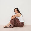 Jupe fluide marron femme