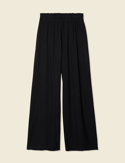 Pantalon large noir femme