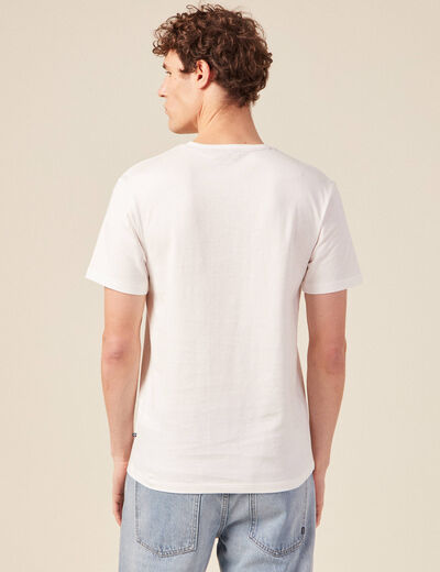 T-shirt manches courtes ecru homme