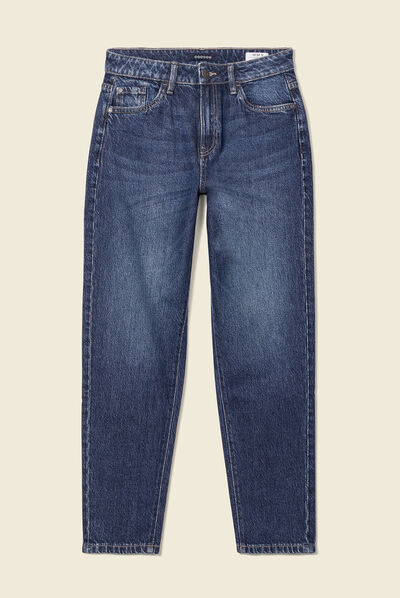 Jeans mom 7/8ème denim brut femme
