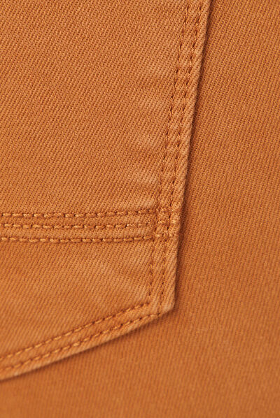 Pantalon slim marron femme