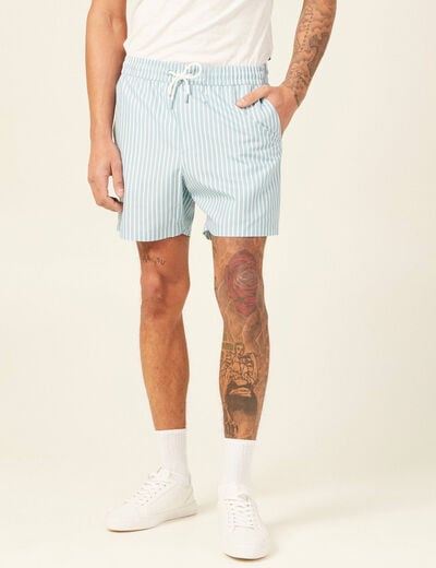Short de bain bleu gris homme