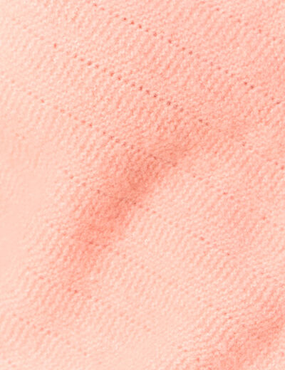 Gilet manches 3/4 rose saumon femme