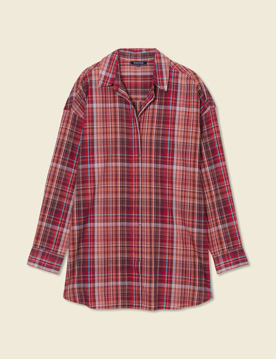 Blouse manches longues prune femme