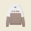 Sweat capuche éco-responsable taupe homme