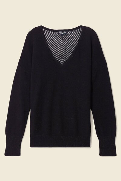Pull éco-responsable noir femme