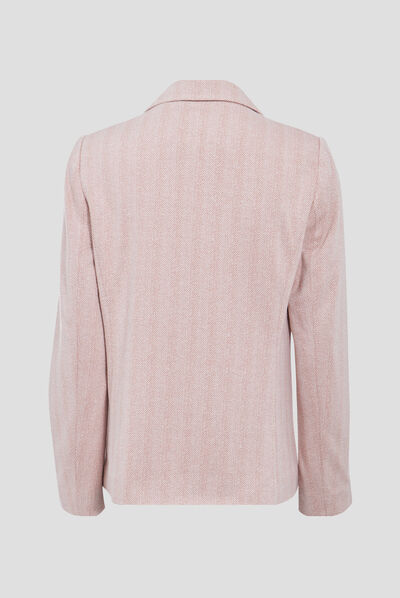 Veste blazer droite rose femme
