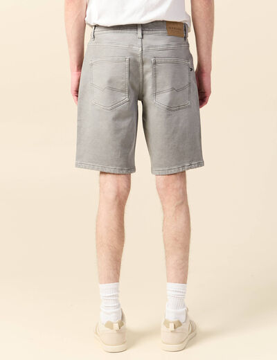 Bermuda en jeans denim gris homme