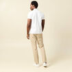 Polo cintr&eacute; manches courtes col polo blanc homme