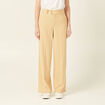Pantalon city large à pinces beige femme