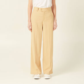 Pantalon city large à pinces beige femme