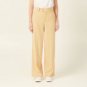 pantalon city large a pinces beige femme Pantalon city large à pinces beige femme