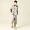 Chemise manches longues beige homme