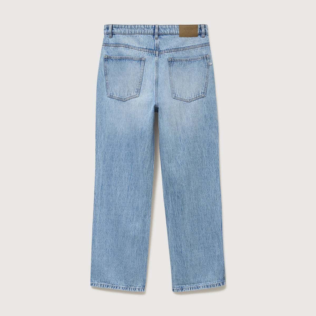 Jeans loose longueur 34 en coton denim snow bleach homme
