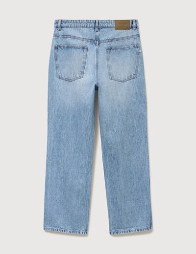 Jeans loose longueur 34 en coton denim snow bleach homme