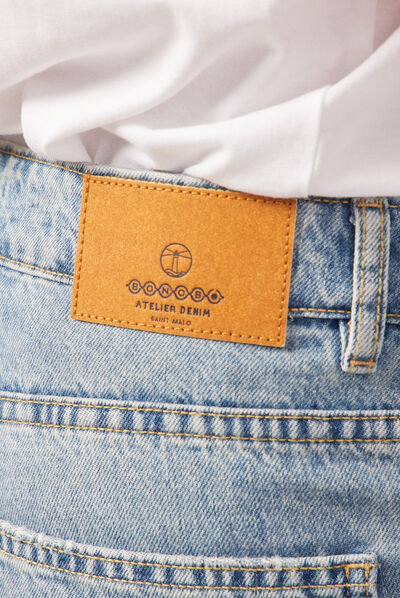 Jeans tapered destroy denim used homme