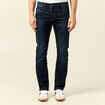 Jeans straight éco-responsable denim brut homme