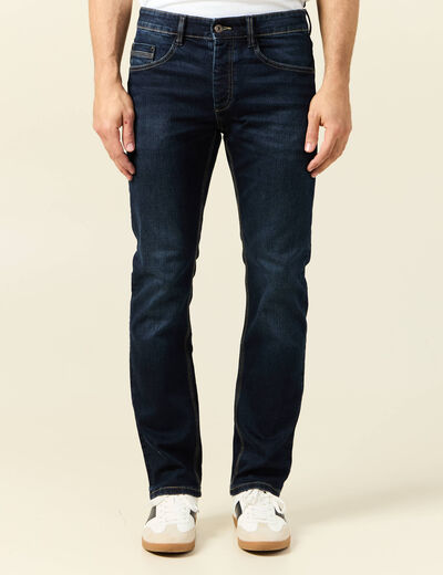 Jeans straight éco-responsable denim brut homme