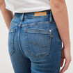 Jeans slim taille haute 7/8&egrave;me denim stone femme