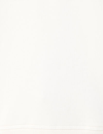 Sweat oversize col rond manches longues ecru homme
