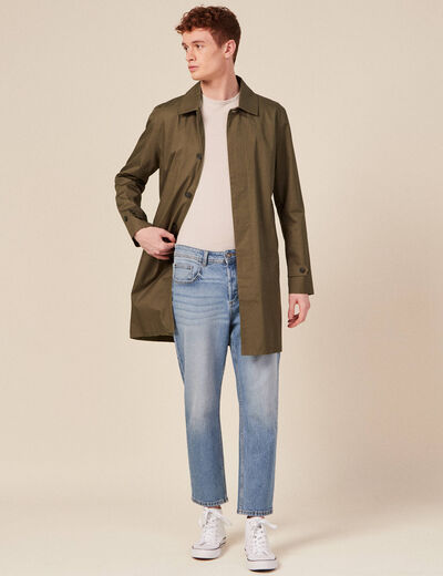 Trench éco-responsable vert kaki homme