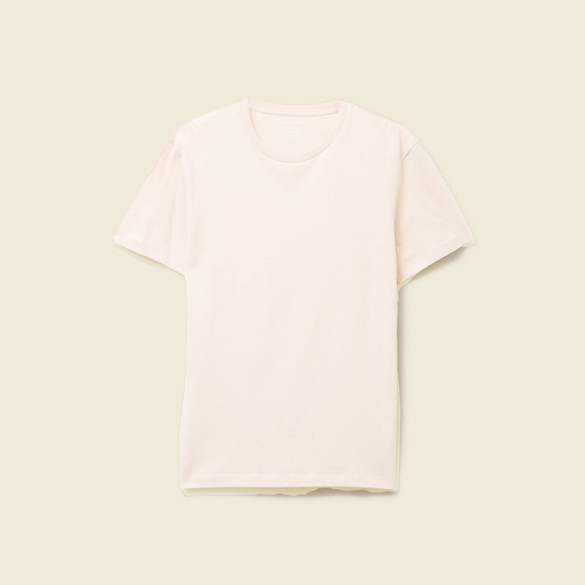 T-shirt éco-responsable rose pastel homme