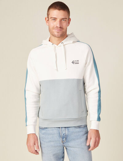 Sweat éco-responsable bleu gris homme