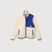 Veste sherpa col montant manches longues ecru homme