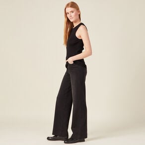 pull debardeur eco responsable noir femme Pull débardeur éco-responsable noir femme