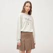 Mini-jupe doubl&eacute;e ficelle femme