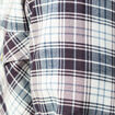 Chemise &agrave; carreaux manches longues ecru homme